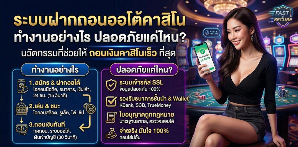 ถอนเงินคาสิโนเร็ว